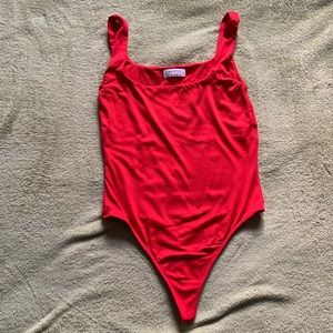 Aritzia red bodysuit